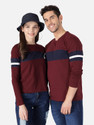 THE DRY STATE Pack of 2 Couple Colorblock Round Neck Cotton Blend Multicolor T-Shirt