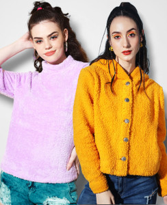 the dry state women full sleeve self design sweatshirt