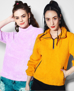 the dry state women full sleeve solid sweatshirt