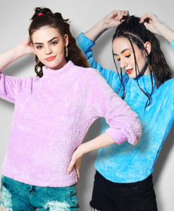 the dry state women full sleeve self design sweatshirt