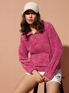 the dry state full sleeve solid women jacket