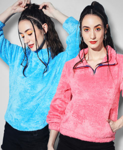 the dry state women full sleeve solid sweatshirt