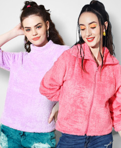 the dry state women full sleeve solid sweatshirt
