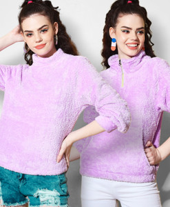 the dry state women full sleeve self design sweatshirt