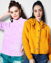 THE DRY STATE Women Full Sleeve Self Design Sweatshirt