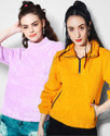THE DRY STATE Women Full Sleeve Solid Sweatshirt