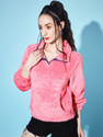 THE DRY STATE Women Solid Fleece Jacket