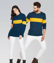 THE DRY STATE Pack of 2 Couple Printed Round Neck Cotton Blend Multicolor T-Shirt