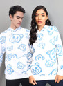 THE DRY STATE Printed Couple Round Neck White T-Shirt