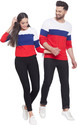 THE DRY STATE Striped Couple Round Neck Multicolor T-Shirt