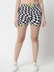 the dry state printed women black night shorts