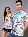 THE DRY STATE Solid Couple Round Neck Multicolor T-Shirt