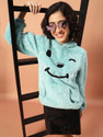 THE DRY STATE Solid Hooded Neck Casual Women Light Blue Sweater