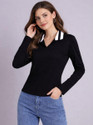 THE DRY STATE Solid Women Polo Neck