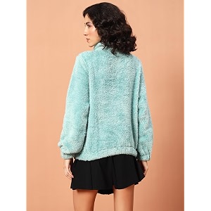THE DRY STATE Womens Fur Jacket With
