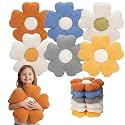 Drydiet 6 Pcs Flower Shaped Pillows, Daisy Floor Throw Pillows, Light Color