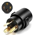 Dryer Adapter Compatible with NEMA 10-30P to 14-30R 3 Prong to 4 Prong Dryer Adapter Convert 10-30P Plug to 14-30R Receptacle, 220V 30 Amp 4P Newer Dryer to 3P Older House Adapter