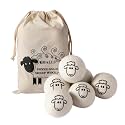 Dryer Balls Laundry Reusable - XL Wool Dryer Balls - Handmade Cute, Extra Large Dryer Balls, Shorten Drying Time, Organic Wool - Dry 1000+ Loads (6 Pack Sheep Pattern)