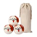 Dryer Balls Laundry Reusable - XL Wool Dryer Balls - Handmade Cute, Extra Large Dryer Balls, Shorten Drying Time, Organic Wool - Dry 1000+ Loads (3 Pack Cat Shape)