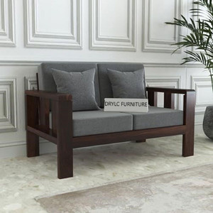 DRYLC FURNITURE Solid Sheesham Wood Two Seater