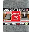 Drymate Dog Crate Mat Liner, Absorbs Urine, Waterproof, Non-Slip, Washable Puppy Pee Pad for Kennel Training - Use Under Pet Cage to Protect Floors, Thin Cut to Fit Design (USA Made) (LGrey)(29"x50")