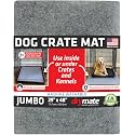 Drymate Dog Crate Mat Liner, Absorbs Urine, Waterproof, Non-Slip, Washable Puppy Pee Pad for Kennel Training - Use Under Pet Cage to Protect Floors, Thin Cut to Fit Design (USA Made) (LGrey)(29"x48")