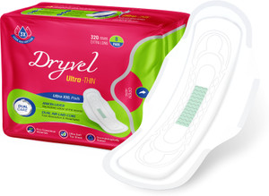 dryvel ultra-xxl  320mm extra long with wide wings  3x absorbency sanitary pad