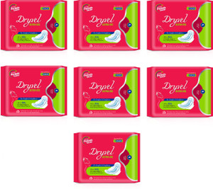 dryvel ultra-xxl sanitary pad with wide wings 56 pads - day  night use sanitary pad pack of 7