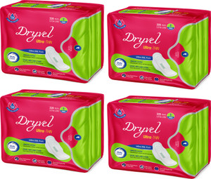 dryvel ultra-xxl sanitary pads  extra long odour control  wide wings  3x absorption sanitary pad pack of 4