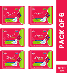 dryvel ultra xxl  320mm extra long odour control  wide wings  3x absorbency sanitary pad pack of 6