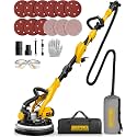 Drywall Sander, 780W Electric Drywall Disc Sander with Vacuum Dust Collection, 7 Variable Speed 600-1900RPM,Double-Deck LED Light, Foldable & Extendable Handle, Dust Bag and Hose