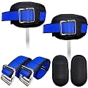 Drywall Stilt Replacement Parts - 2Pcs Replacement Straps + 2Pcs Comfort Stilt Pads Set ，Nylon Adjustable Stilt Leg Straps Protective Padded Leg Bands for Construction, Renovation