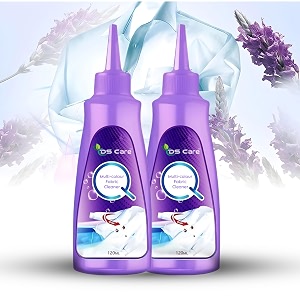 ds care all color fabric stain remover 120 ml  fabric clothes stain remover for cotton linen denim blended fabrics leather tweed chiffon lycra silk polyester and jackets - pack of 2