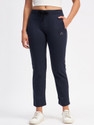 Ds Fashion Self Design Women Blue Track Pants