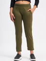Ds Fashion Self Design Women Green Track Pants