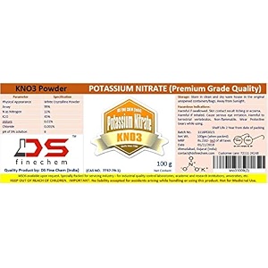 potassium nitrate 500gm seal pack  trial pack of 500gm  free mask gloves spoon amp cup inside