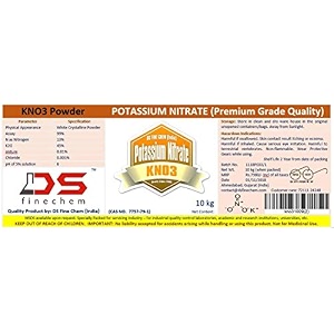 potassium nitrate 10kg bucket packing  bulk pack of 5kg  5kg  free mask gloves spoon amp cup inside powder