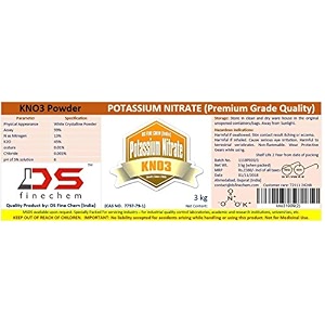 potassium nitrate 3kg packing imported grade  wholesale pack of 3kg  free mask gloves spoon amp cup inside