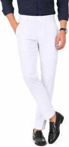 The DS Regular Fit Men White Trousers
