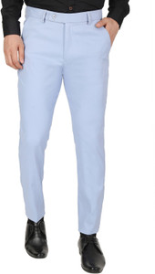 The DS Slim Fit Men Blue Trousers