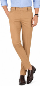 the ds regular fit men khaki trousers