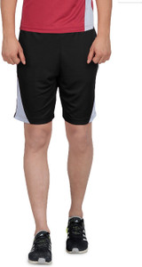 ds world solid men black grey sports shorts