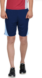 ds world solid men dark blue light blue sports shorts