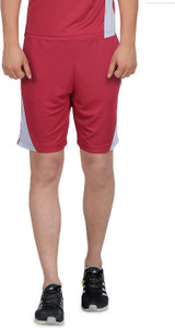 ds world solid men maroon sports shorts