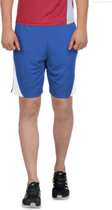ds world solid men white blue sports shorts