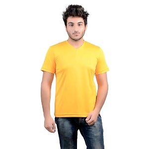 Stylish Regular Fit Plain Mens V-Neck Half