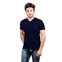 Stylish Regular Fit Plain Men39s V-Neck Half