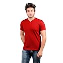 Stylish Regular Fit Plain Men39s V-Neck Half