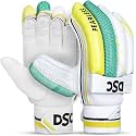 DSC Condor Atmos Leather Cricket Batting Gloves, Mens Right (White Red)