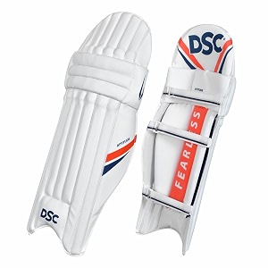 dsc intense leather attitude cricket batting leg guard men39s left white purple